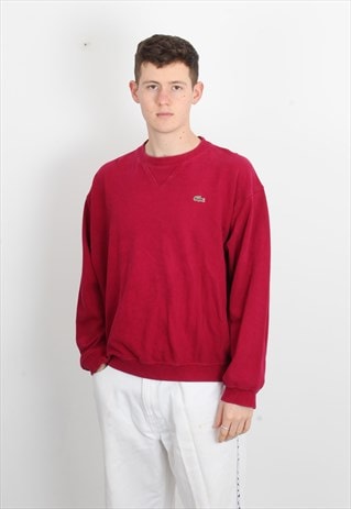 lacoste sweatshirt red