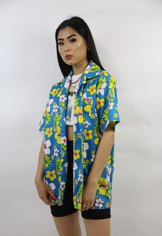 VINTAGE 90S FLORAL BRIGHT SHIRT