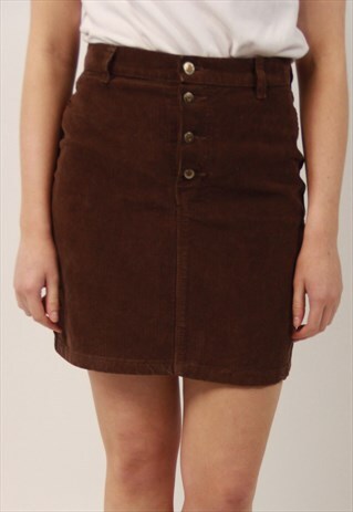 VINTAGE HIGH WAISTED CORD SKIRT
