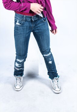 Vintage Levi's Jeans in Blue Denim with Rips