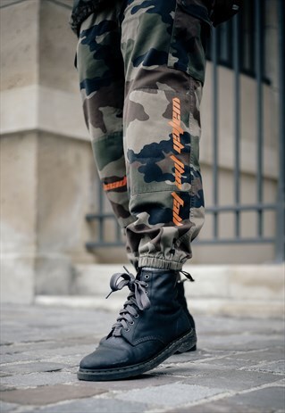 BAAD CARGO TROUSERS CAMO / WATCH THE FALL (ORANGE)