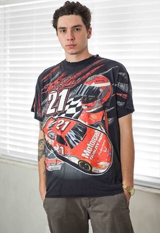 VINTAGE RACING T-SHIRT LOGO 90S L 8.5
