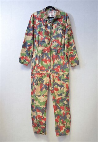 Vintage 90s Boilersuit Coveralls Jumpsuit Army Workwear
