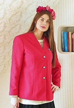 Bright red long sleeve formal vintage jacket