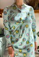 VINTAGE 70'S FLOWER POWER MIDI DRESS - S
