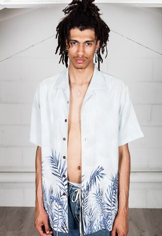 VINTAGE SHORT SLEEVE FLOWER UNISEX SHIRT