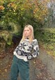 VINTAGE WINTER KNITTED ABSTRACT PATTERNED CHRISTMAS JUMPER