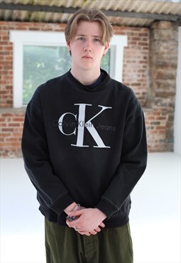 90s Calvin Klein Jeans spell out sweatshirt Made in Canada 