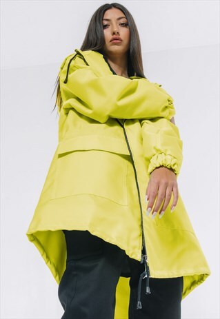 WARM WINTER COAT / PARKA IN LIME COLOUR