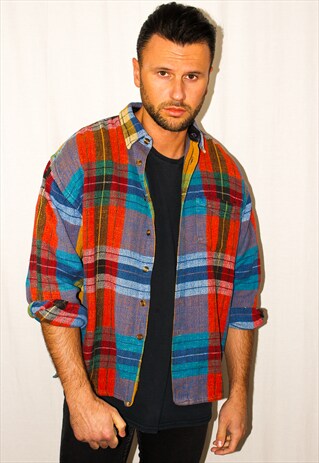 VINTAGE PLAID FLANNEL SHIRT