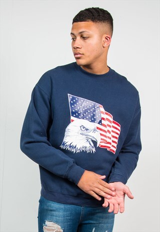 90'S USA SWEATSHIRT EAGLE PRINT