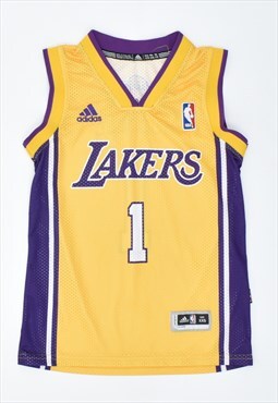 Vintage Adidas NBA Lakers Jersey Top Yellow