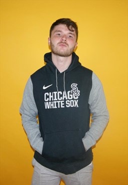 Vintage Nike Chicago MLB Sport Hoodie Sweatshirt Black Large