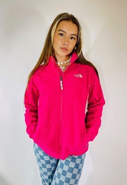 Vintage Y2K North Face Pink Zip Up Fleece Jacket