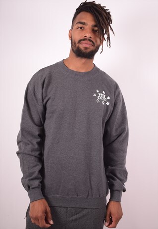 CHAMPION MENS VINTAGE SWEATSHIRT JUMPER SMALL GREY 90S