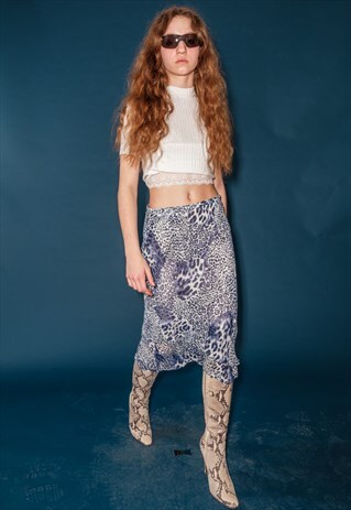 VINTAGE FESTIVAL LEOPARD SKIRT / 2000S