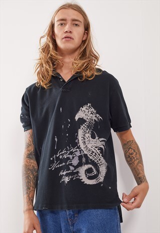 VINTAGE RALPH LAUREN GRAPHIC POLO TOP