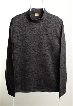 Vintage Puma Sportswear Stand Collar Sweatshirt Grey