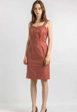 1990s Vintage Laura Ashley Mini Linen Mini Dress 6038