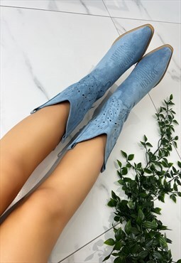 Cowboy boots Blue western cowgirl boots