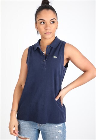 VINTAGE LACOSTE SLEEVELESS POLO T-SHIRT T357