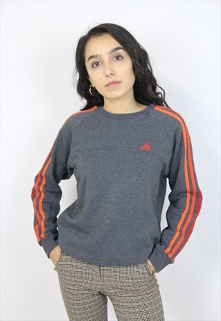 VINTAGE ADIDAS GREY SPORTS SWEATSHIRT