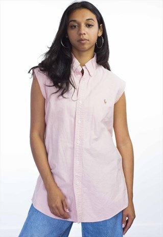VINTAGE POLO RALPH LAUREN REWORKED SLEEVELESS SHIRT 90S 7.3