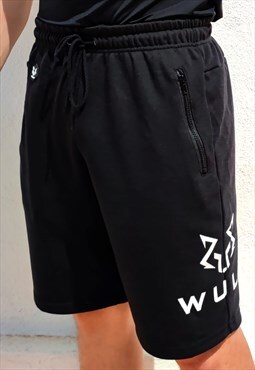 Black shorts with zips on all pockets