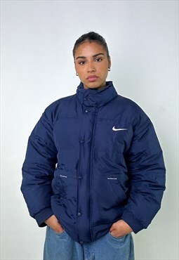 Navy Blue 90s NIKE Puffer Jacket Coat