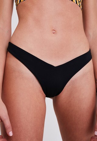 V-BAR BIKINI BOTTOM - BLACK