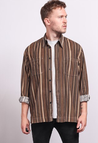 VINTAGE CORDUROY STRIPED SHIRT