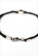 MENS BRACELET WITH ONE CHILD BEAD BLACK STRING FATHER DAY