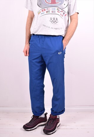 SERGIO TACCHINI MENS VINTAGE TRACKSUIT TROUSERS W32 L30 90'S