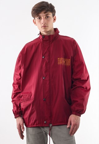 VINTAGE REDSKINS NFL 1992 WINDBREAKER 90S RED