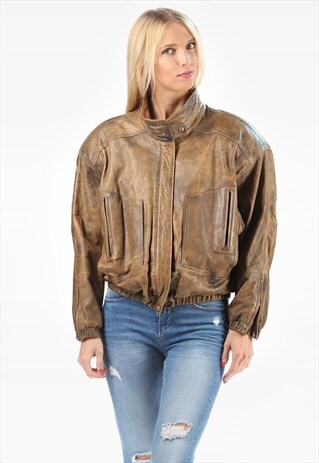 LEATHER AVIATOR JACKET