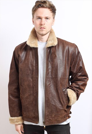 VINTAGE LEATHER AVIATOR JACKET