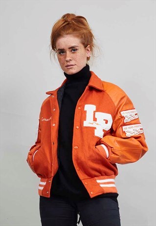 RETRO OVERSIZED USA VARSITY BOMBER JACKET