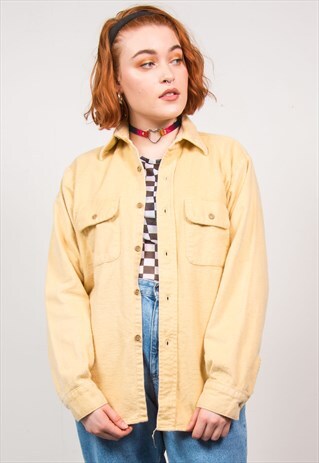 VINTAGE 90'S YELLOW FLANNEL SHIRT