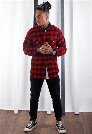 VINTAGE 90S WOOLRICH PLAID /CHECKERED SHIRT WINTER WORKWEAR