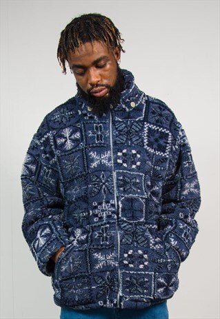90'S VINTAGE THICK TEDDY FLEECE JACKET