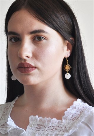 GOLD SUN BEAM EARRINGS