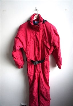 Vintage Onepiece Skiing Ski Suit Overall Jumpsuit Jacket