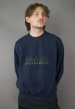 Vintage Timberland Sweater in Blue with Logo