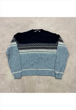 Vintage abstract knitted jumper Women's L