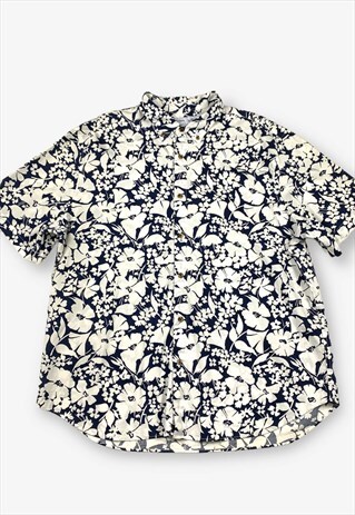 VINTAGE HAWAIIAN SHIRT NAVY/WHITE 2XL BV17931