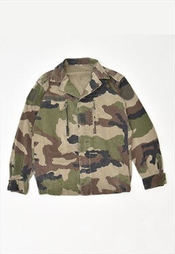Vintage 90's Military Jacket Camouflage Khaki
