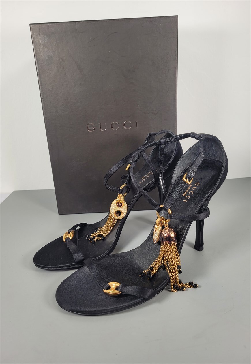 Gucci black cheap high heels