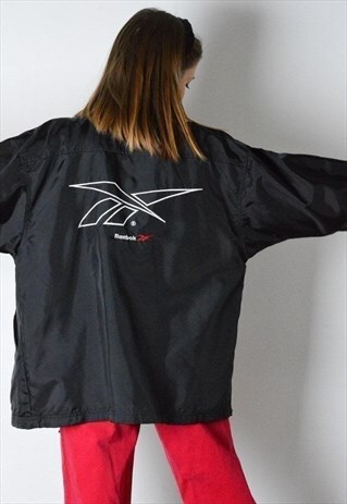 VINTAGE 90S REEBOK BLACK JACKET