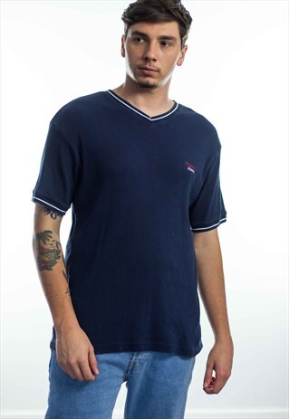 VINTAGE TOMMY HILFIGER T-SHIRT LOGO 90S L 9.8