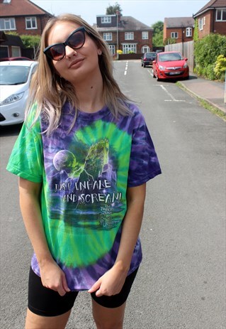 VINTAGE DISNEY TOWER OF TERROR TIE DYE T SHIRT